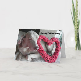 父の日おめでとう…ワイマラー犬から カード