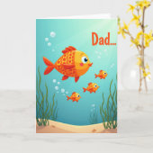 父の日おめでとう 魚のカード カード (黄色い花)