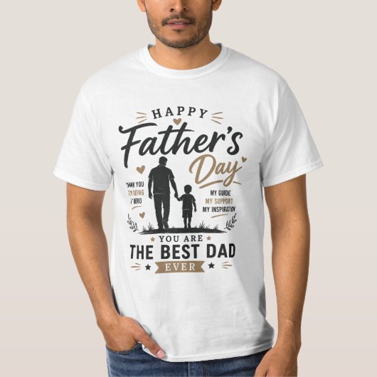父の日おめでとう Tシャツ (正面)
