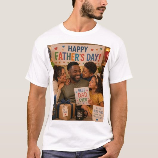 父の日おめでとう Tシャツ (正面)