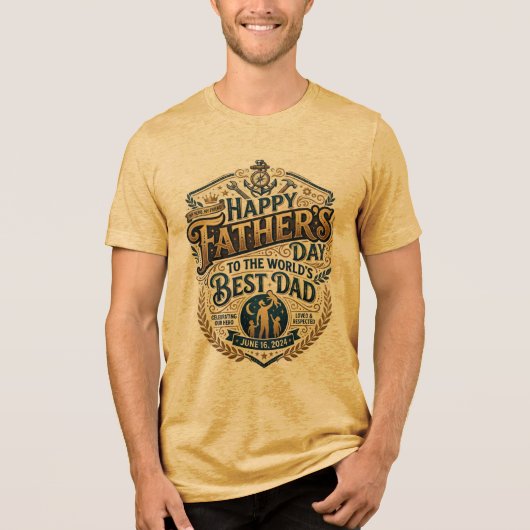 父の日おめでとうTシャツ トライブレンドTシャツ (正面)