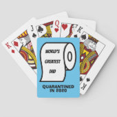 父の日おもしろいのトイレの紙検疫 トランプ (裏面)