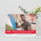 父の日おもしろいカード🎉フェイクブリティッシュtellyニュース 招待状 (スタンド正面)