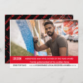 父の日おもしろいカード🎉フェイクブリティッシュtellyニュース 招待状 (正面/裏面)