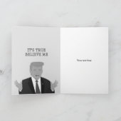 父の日おもしろいトランプの漫画のグリーティングカード カード (内部)