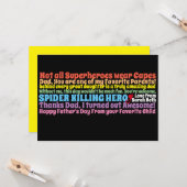 父の日おもしろい引用文の願い カード (正面/裏面インサイチュ)