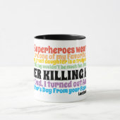 父の日おもしろい引用文の願い マグカップ (中央)