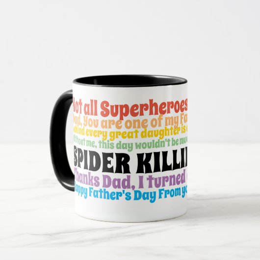 父の日おもしろい引用文の願い マグカップ (正面左)