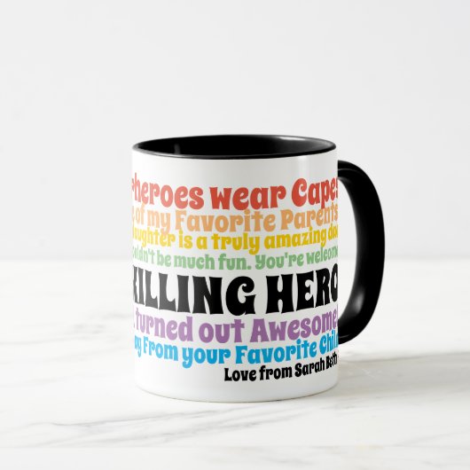 父の日おもしろい引用文の願い マグカップ (正面右)