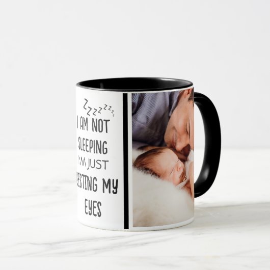 父の日おもしろい新しい父の写真マグカップ マグカップ (正面右)