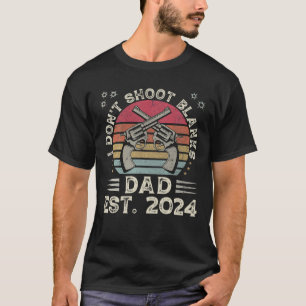 父の日おもしろい新しい父はブランクを撮影しない Tシャツ