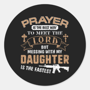 父の日おもしろい父の誇りを持った日パパもしMを混乱 ラウンドシール