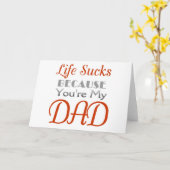 父の日おもしろい記 カード (黄色い花)