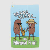 父の日おもしろい豆のファートジョーク ゴルフタオル (正面)