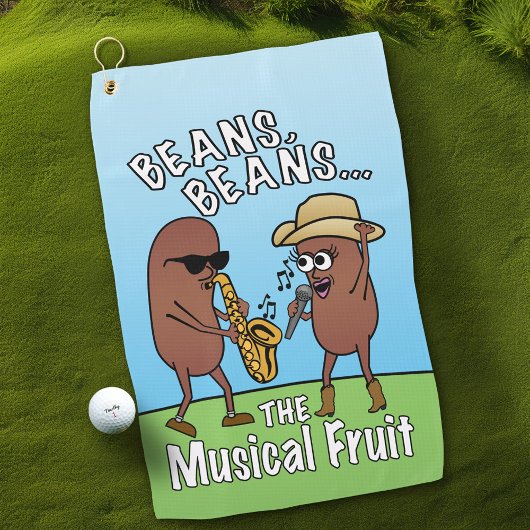 父の日おもしろい豆のファートジョーク ゴルフタオル