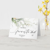 父の日お気に入りのパパ贈り物 – 娘と息子 カード (黄色い花)