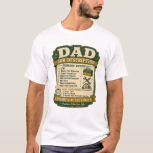 父の日お父さんの家族の役割 説明書 Tシャツ