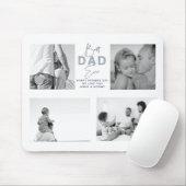 父の日お父さ最高のん4写真ほこりっぽいブルー マウスパッド (マウス)