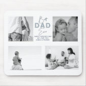 父の日お父さ最高のん4写真ほこりっぽいブルー マウスパッド (正面)
