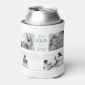 父の日お父さ最高のん4写真ほこりっぽいブルー 缶クーラー (缶正面)