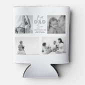 父の日お父さ最高のん4写真ほこりっぽいブルー 缶クーラー (正面)