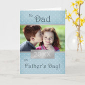 父の日からパパブルーカスタムの写真&年 カード (黄色い花)