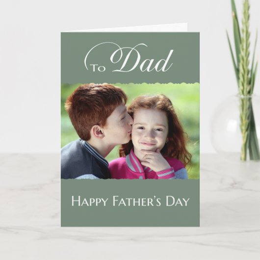 父の日からパパ – 写真シンプルの追加 カード (正面)