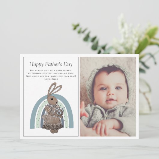 父の日からベビー写真フラットホリデーカード シーズンカード (スタンド正面)