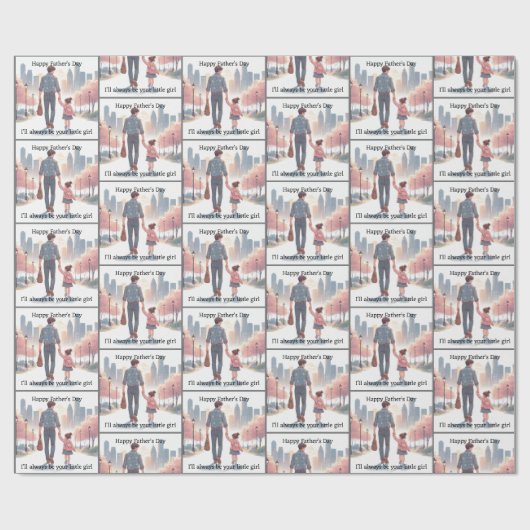 父の日から娘のカスタム文字 ラッピングペーパー (フラット)