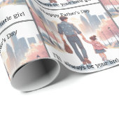 父の日から娘のカスタム文字 ラッピングペーパー (ロールコーナー)