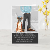 父の日から来たボクサーおもしろい カード (黄色い花)