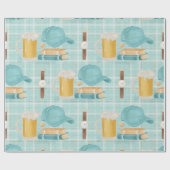 父の日かわいいラッピングエレガント紙パターン ラッピングペーパー (フラット)