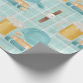 父の日かわいいラッピングエレガント紙パターン ラッピングペーパー (角)