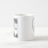 父の日かわいい子犬の近くのパパ写真 コーヒーマグカップ (中央)