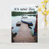 父の日か息子の誕生日..........「息子」のために。 カード (黄色い花)