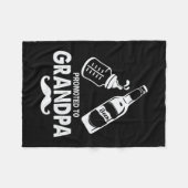 父の日がおじいちゃんに昇る フリースブランケット (正面(横))