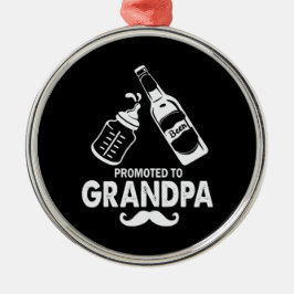 父の日がおじいちゃんに昇る メタルオーナメント