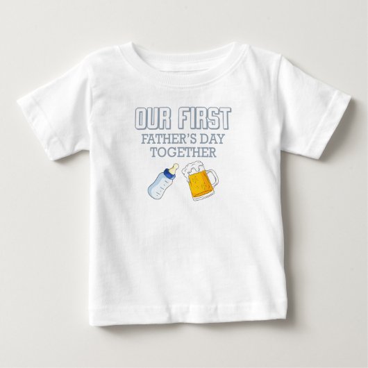 父の日が一緒に👨 👶 ベビーTシャツ (正面)