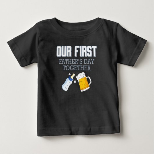 父の日が一緒に👨‍ 👶 ベビーTシャツ (正面)
