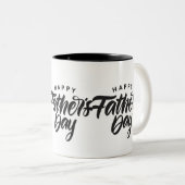 「父の日が写ったラバ祝グ ツートーンマグカップ (正面右)