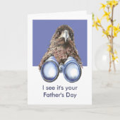 父の日すばらしいバードウォッチングパパユーモア カード (黄色い花)
