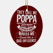 父の日でパートナーが私をポッパと呼ぶ セラミックオーナメント (右)