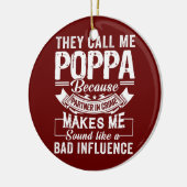 父の日でパートナーが私をポッパと呼ぶ セラミックオーナメント (左)