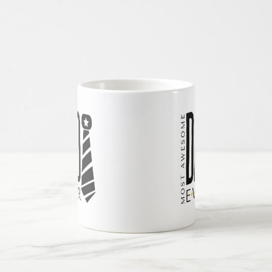 父の日で最も多くのパパは素晴らし常にタイタイポグラフィ コーヒーマグカップ (中央)