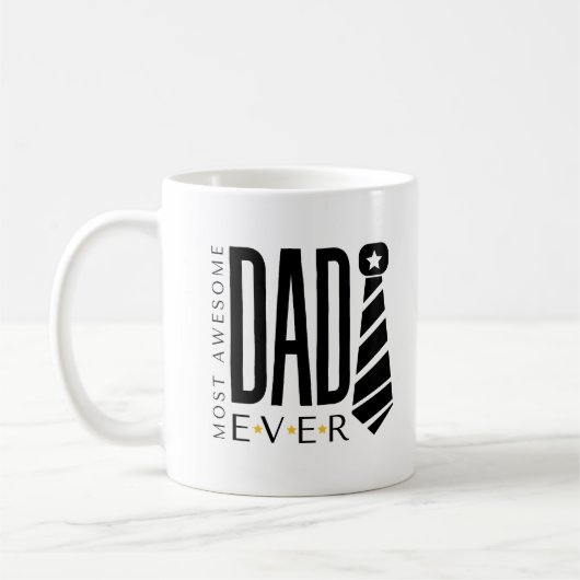 父の日で最も多くのパパは素晴らし常にタイタイポグラフィ コーヒーマグカップ (左)