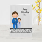 父の日とパパ&ソン カード (黄色い花)