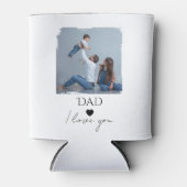 父の日と写真とパパ、私はあなたを愛している 缶クーラー (正面)