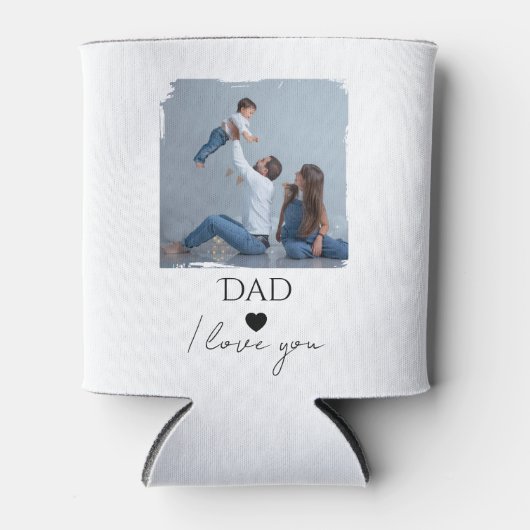 父の日と写真とパパ、私はあなたを愛している 缶クーラー (正面)