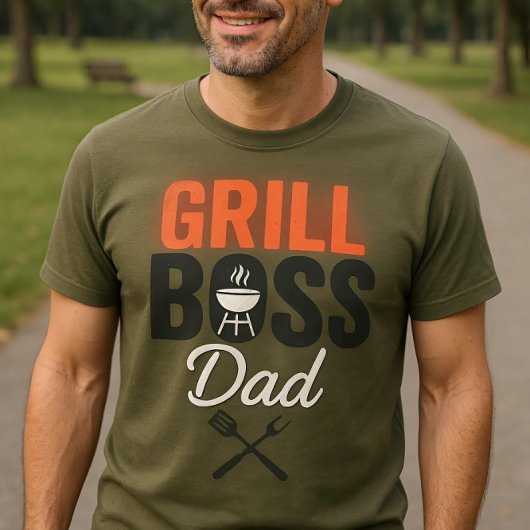 父の日と料理のためのBBQマスターギフト Tシャツ