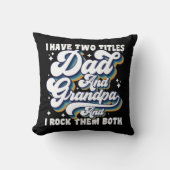 父の日におすすめ!「Dad」と「Grandpa」2つのタイトル Cool クッション (正面)